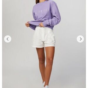 Lavender 'PARADISED' Embroidered Crewneck Sweatshirt